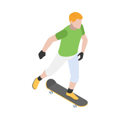 Fototapeta premium Man On Skate Composition