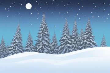 Naklejka premium Mountain landscape in winter. Illustration. Generated by AI