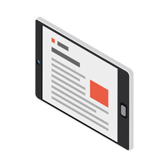 Isometric Tablet Library Composition