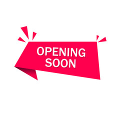 Opening soon banner design. Modern we element. Business concept. Flat Vector illustration.