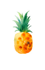 pineapple on white