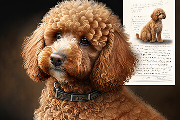 Young poodle images, AI Generative