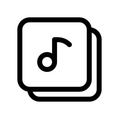 Editable vector music playlist album icon. Black, transparent white background. Part of a big icon set family. Perfect for web and app interfaces, presentations, infographics, etc