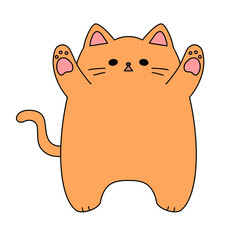 Cute orange cat illustration