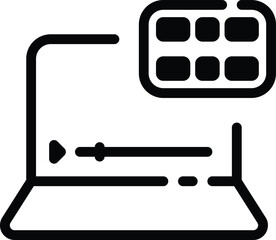 Movie Streaming Icon Vector