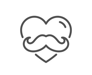 Father day line icon. Best dad sign. Retro barbershop symbol. Quality design element. Linear style father day icon. Editable stroke. Vector