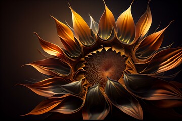 sunflower, flower, yellow flower, petals, AI Generated