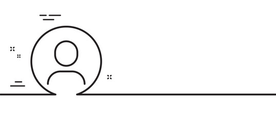 Headshot line icon. Avatar placeholder sign. User profile symbol. Minimal line illustration background. Headshot line icon pattern banner. White web template concept. Vector