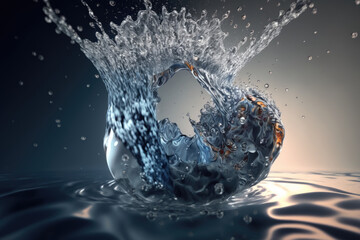 Water splash. Generative AI