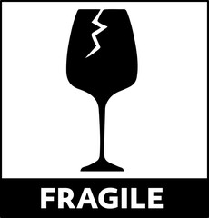 fragile sign illustration 