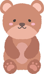 Hand drawn cute teddy bear illustration