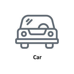 Car Vector Outline Icons. Simple stock illustration stock
