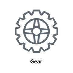 Gear Vector Outline Icons. Simple stock illustration stock