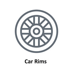 Car Rims  Vector Outline Icons. Simple stock illustration stock