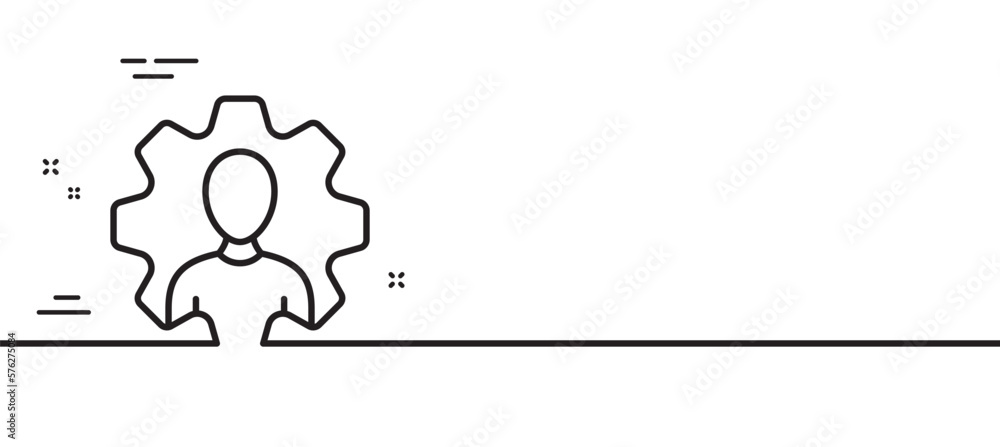 Poster Professional line icon. Handyman service sign. Mechanic symbol. Minimal line illustration background. Professional line icon pattern banner. White web template concept. Vector