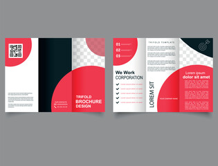 folding layout Abstract brochure template. vector file.