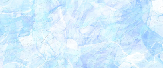 Fototapeta premium Light blue vector watercolor art background. Marbled texture for cards, flyers, poster, cover design. Marble. Stone. Stucco. Wall. Brushstrokes and splashes. Ice. Cold. Painted template for design. 