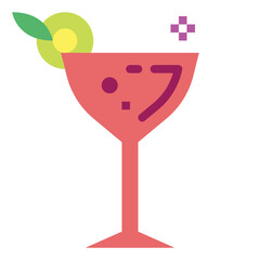 cocktail flat icon style