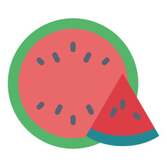 watermelon flat icon style