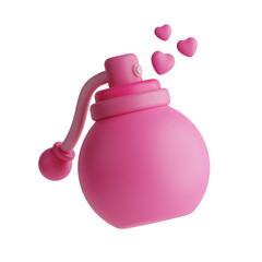 3d pink parfume icon