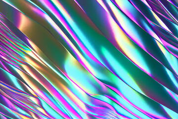 Iridescent foil texture background. generative ai.