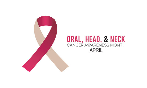 Vector Illustration On The Theme Of Oral, Head And Neck Cancer Awareness Month Observed Each Year In April