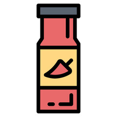 chill sauce filled outline icon style