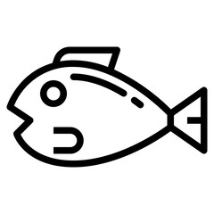 fish line icon style