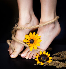 suche stopy, ratunek dla stup, kwiaty stopa, spa