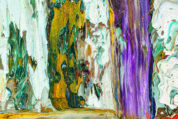 Colorful abstract oil painting art background. Texture of canvas and oil.