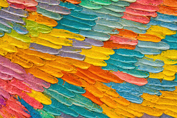 Colorful abstract oil painting art background. Texture of canvas and oil.
