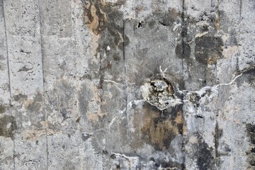Concrete Wall, textured with shutterimng marks. WW2 German Gun emplacement, Kristainsand, Norway. 