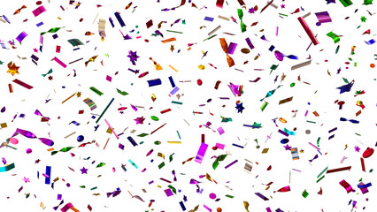 Colorful confetti - Transparent PNG Background	