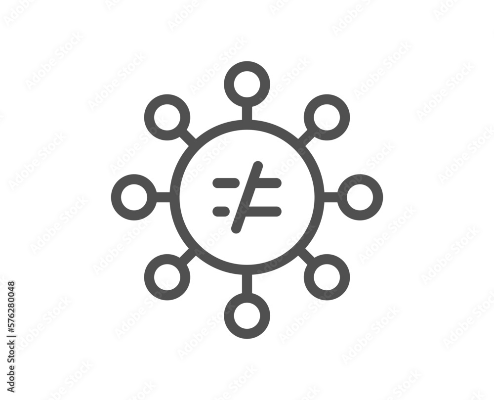 Poster discrimination line icon. gender inequality sign. equality balance symbol. quality design element. l