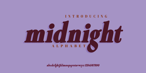Modern Bold Font. Regular Italic Number Typography urban style alphabet fonts for fashion, sport, technology, digital, movie, logo design, vector illustration