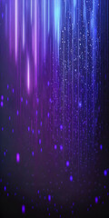 Naklejka na ściany i meble Colorful vertical motion line abstract background, wallpaper, abstract art, technology, data, particles, ai generated