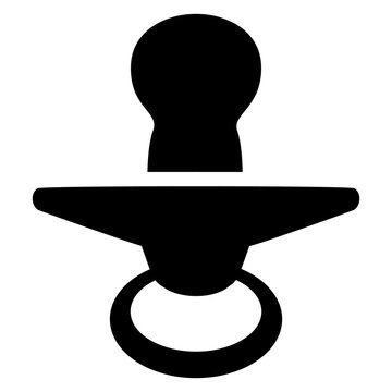 Icono aislado silueta de chupete de beb&eacute;