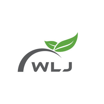 WLJ letter nature logo design on white background. WLJ creative initials letter leaf logo concept. WLJ letter design.