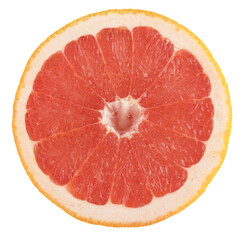 slice of a grapefruit isolated
