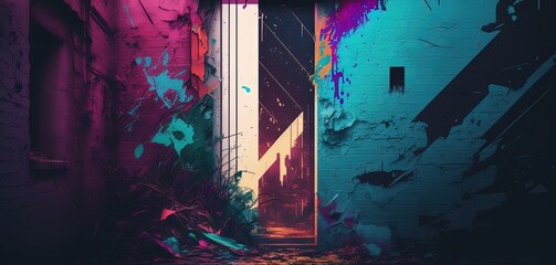 sporty energetic style abstract color splash with geometric shape artistic background wallpaper