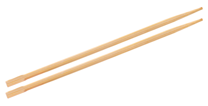 Wooden chopsticks, transparent background