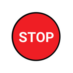 Traffic sign stop. Prohibition sign. Vector illustration. on white background