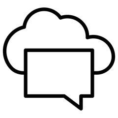 cloud bubble chat icon