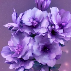 Fantastic flowers, blurred flowers in the style of watercolor painting, ai Generated, generative AI, CGI graphics