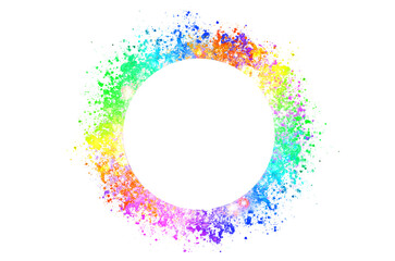 colorful circle frame circle light frame on transparent background PNG file