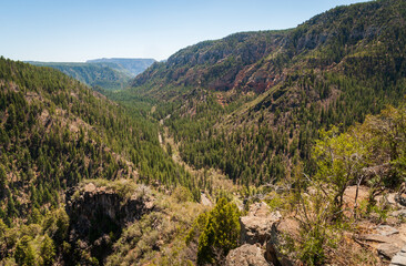 Fototapeta na wymiar View of the Valley at Oak Creek Canyon