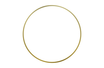 luxury golden glossy border circle on transparent background PNG file