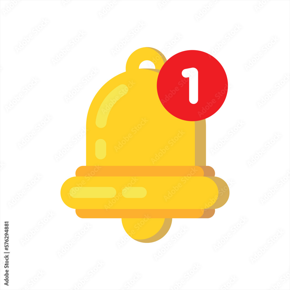 Poster Notification bell icon. Incoming inbox message. New message notofication icons collection. Alarm symbol. Flat vector.