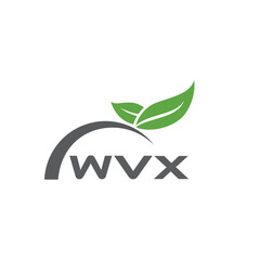 WVX letter nature logo design on white background. WVX creative initials letter leaf logo concept. WVX letter design.