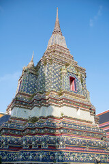 Phra Maha Chedi Si Rajakarn and its stunning stupa in Wat Pho, Bangkok